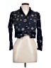 Karin Stevens 100% Rayon Paisley Blue Long Sleeve Blouse Size 12 Petite - photo 1