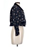 Karin Stevens 100% Rayon Paisley Blue Long Sleeve Blouse Size 12 Petite - photo 4