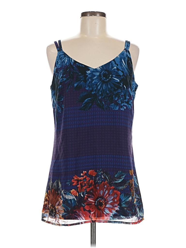 Pre-owned Cabi Sleeveless Top Blue Scoop Neck Tops