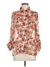 Living Doll 100% Polyester Floral Orange 3/4 Sleeve Blouse Size M - photo 1