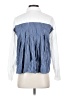 Angela Davis Color Block White Long Sleeve Button-Down Shirt Size S - photo 2