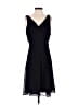 Chaps 100% Polyester Solid Black Cocktail Dress Size 8 (petite) - photo 1