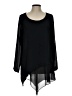 Soft Surroundings 100% Polyester Black Long Sleeve Blouse Size L - photo 1