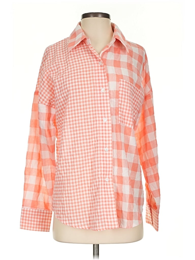 Pre-owned Andree By Unit 3/4 Sleeve Blouse In Orange
