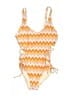 Assorted Brands Chevron-herringbone Orange One Piece Swimsuit Size M - photo 1