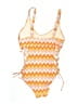 Assorted Brands Chevron-herringbone Orange One Piece Swimsuit Size M - photo 2