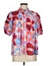 Assorted Brands 100% Polyester Floral Red Short Sleeve Blouse Size M - photo 1
