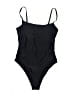Unbranded Solid Black One Piece Swimsuit Size M - photo 1