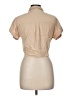 Love Tree 100% Tencel Tan Short Sleeve Blouse Size M - photo 2