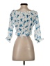 Zara Blue 3/4 Sleeve Blouse Size S - photo 2