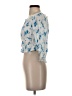 Zara Blue 3/4 Sleeve Blouse Size S - photo 5