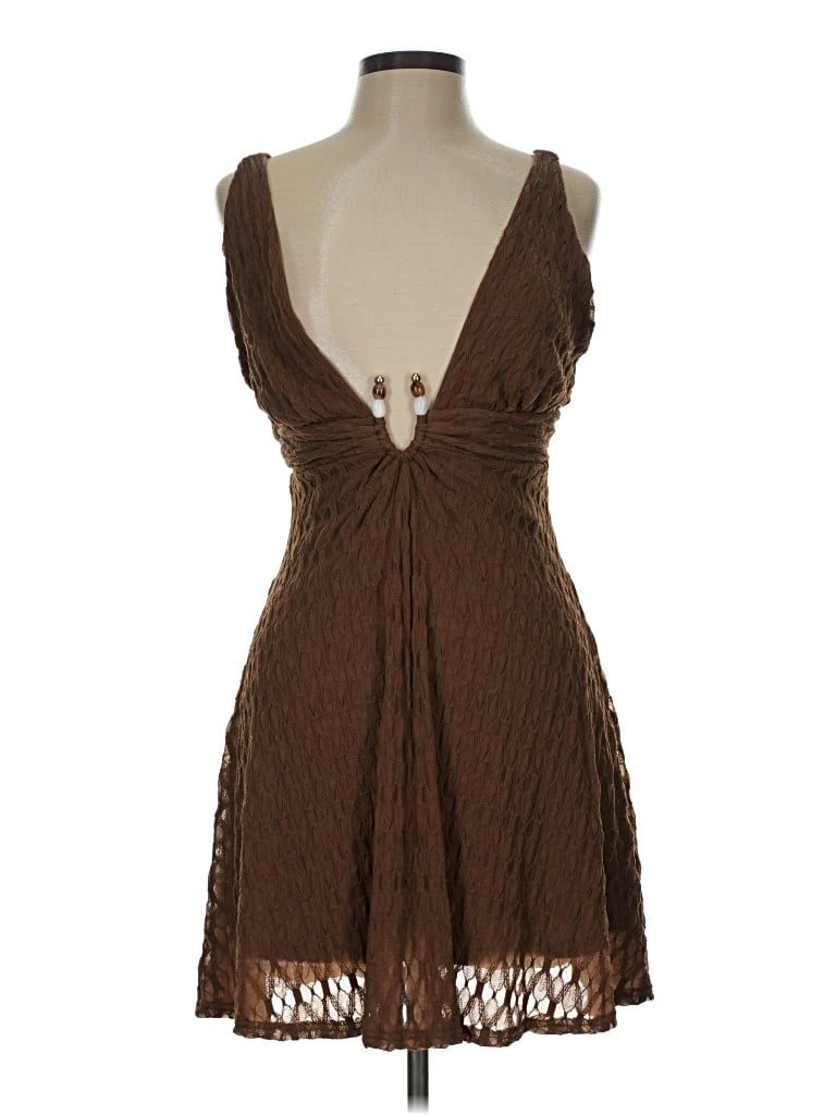 12th Tribe Cocktail Dress: Brown Dresses - Size Large