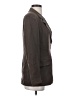 Due Per Due 100% Silk Brown Silk Blazer Size 4 - photo 4