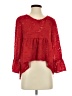 Shein Red 3/4 Sleeve Blouse Size S - photo 1