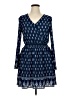 Xhilaration Paisley Blue Casual Dress Size XL - photo 1