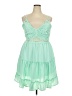 Main Strip 100% Polyester Green Cocktail Dress Size 2X - photo 1