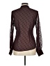 Express Polka Dots Burgundy Long Sleeve Blouse Size M - photo 2