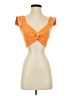 Shein Orange Short Sleeve Top Size 4 - photo 1