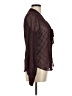 Express Polka Dots Burgundy Long Sleeve Blouse Size M - photo 4