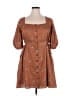 Hutch 100% Polyester Brown Tan Casual Dress Size L - photo 1