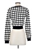West Of Melrose Checkered-gingham White Pullover Sweater Size S - photo 2