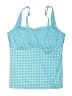 Lands' End Checkered-gingham Blue Swimsuit Top Size XL - photo 1