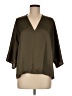 The Reset 100% Polyester Brown 3/4 Sleeve Blouse Size M - photo 1
