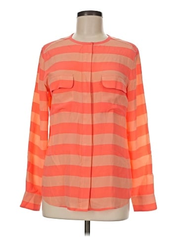 Equipment Long Sleeve Silk Top (view 1)