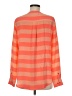 Equipment 100% Silk Stripes Orange Long Sleeve Silk Top Size M - photo 2