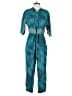 Paradised 100% Rayon Graphic Teal Jumpsuit Size M - photo 1
