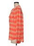 Equipment 100% Silk Stripes Orange Long Sleeve Silk Top Size M - photo 5