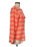 Equipment 100% Silk Stripes Orange Long Sleeve Silk Top Size M - photo 4