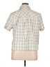 L.L.Bean 100% Polyester Plaid Ivory Short Sleeve Blouse Size XL - photo 2