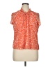 Coldwater Creek 100% Polyester Orange Short Sleeve Blouse Size XL - photo 1