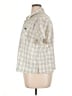 L.L.Bean 100% Polyester Plaid Ivory Short Sleeve Blouse Size XL - photo 5