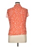 Coldwater Creek 100% Polyester Orange Short Sleeve Blouse Size XL - photo 2