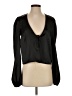 Blue Blush Black Long Sleeve Blouse Size S - photo 1