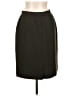 Casual Corner Solid Black Brown Formal Skirt Size 12 - photo 2