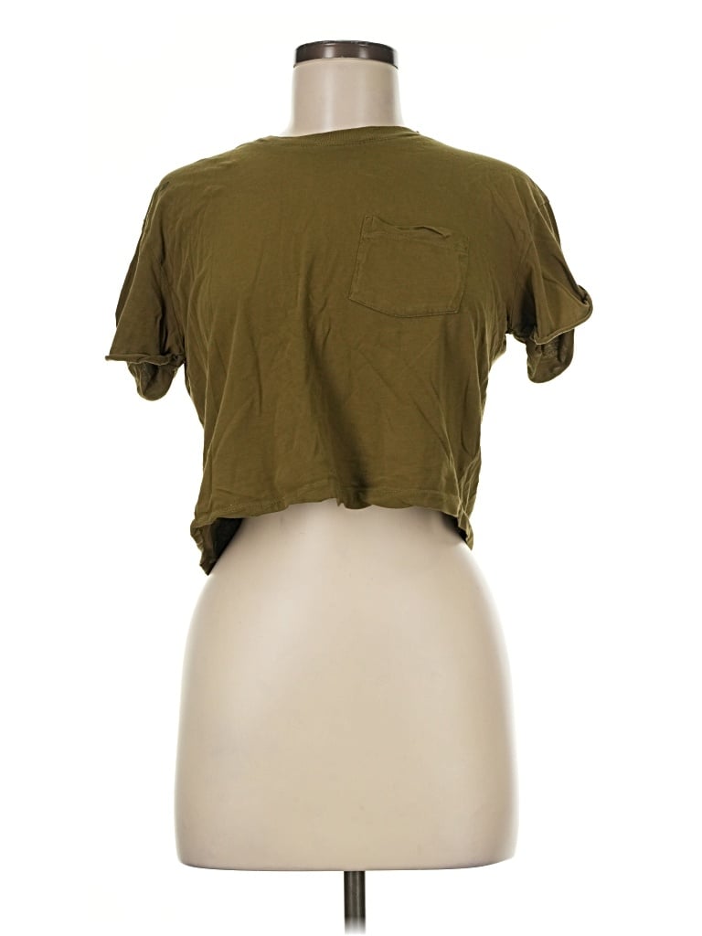 Pre-owned Divided By H&m Short Sleeve T-shirt In Green