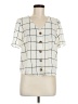 Urban Romantics 100% Polyester Ivory Short Sleeve Blouse Size M - photo 1