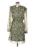 Vero Moda 100% Polyester Floral Green Cocktail Dress Size L - photo 2