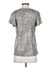 By Anthropologie Metallic Silver Short Sleeve Top Size S - photo 2
