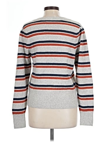 Madewell Striped Westgate V-Neck Sweater in Coziest Yarn (view 2)