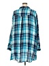Avenue 100% Rayon Plaid Blue Long Sleeve Blouse Size 30 - 32 Plus - photo 2