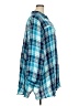 Avenue 100% Rayon Plaid Blue Long Sleeve Blouse Size 30 - 32 Plus - photo 4