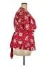Ann Taylor LOFT 100% Polyester Floral Red Short Sleeve Blouse Size 20 - photo 4