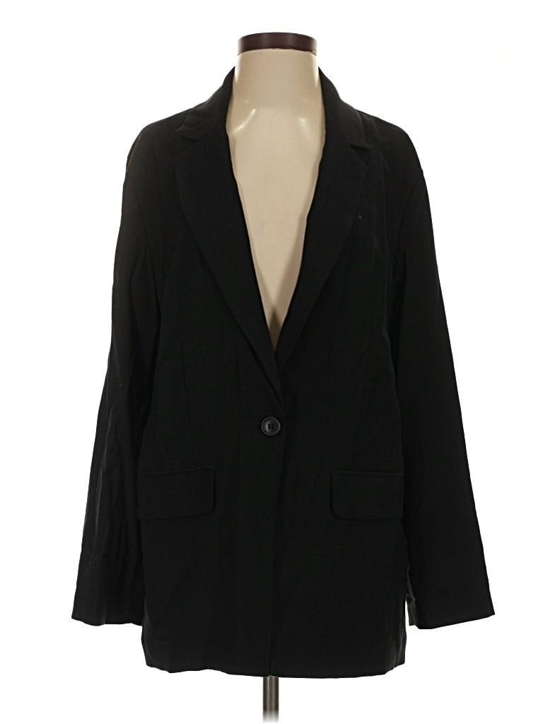 Pre-owned Open Edit Blazer Jacket In Black