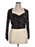Almost Famous Black 3/4 Sleeve Blouse Size XL - photo 1
