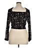 Almost Famous Black 3/4 Sleeve Blouse Size XL - photo 2