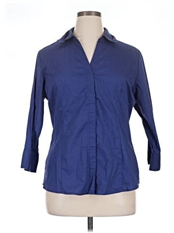 Riders by Lee 3/4 Sleeve Button-Down Shirt (view 1)